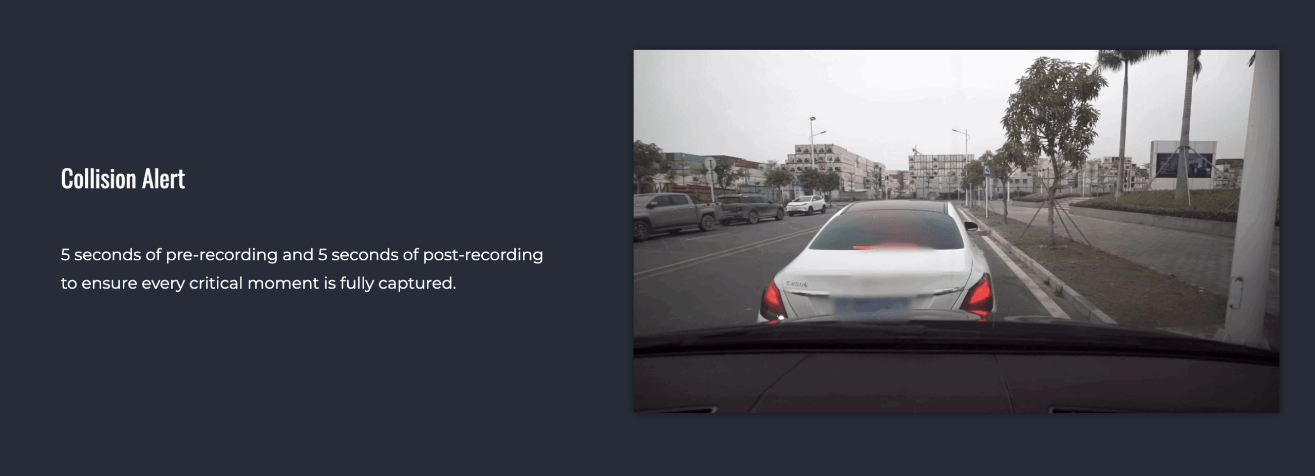 Jimi JC182 Dash Cam Collision Alert