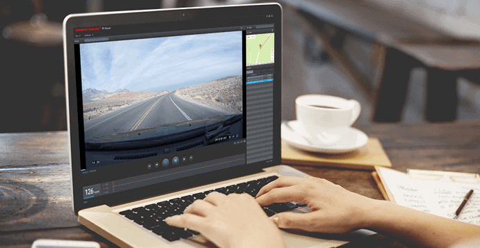 Thinkware U3000 PC and Mac viewer with GPS route and speed data