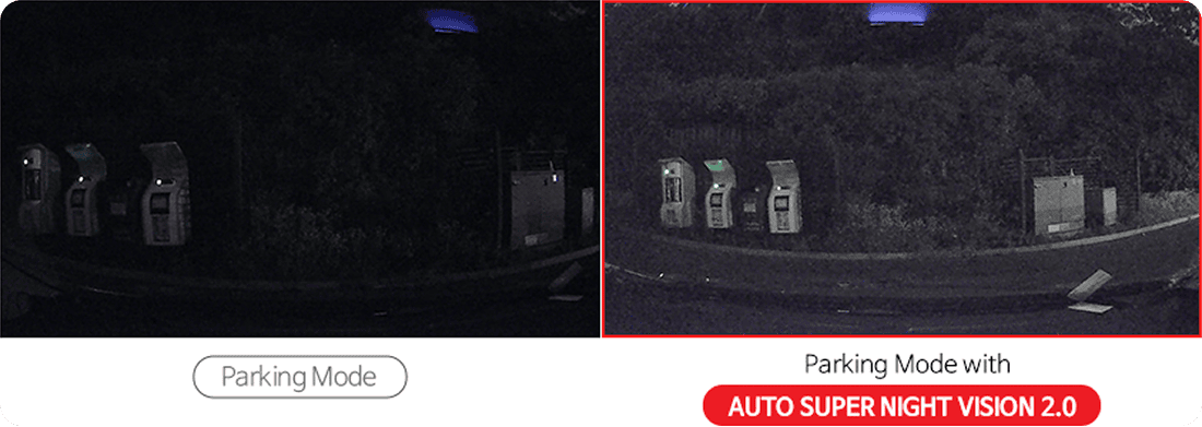 GX9000 parking mode footage with Auto Super Night Vision 2.0